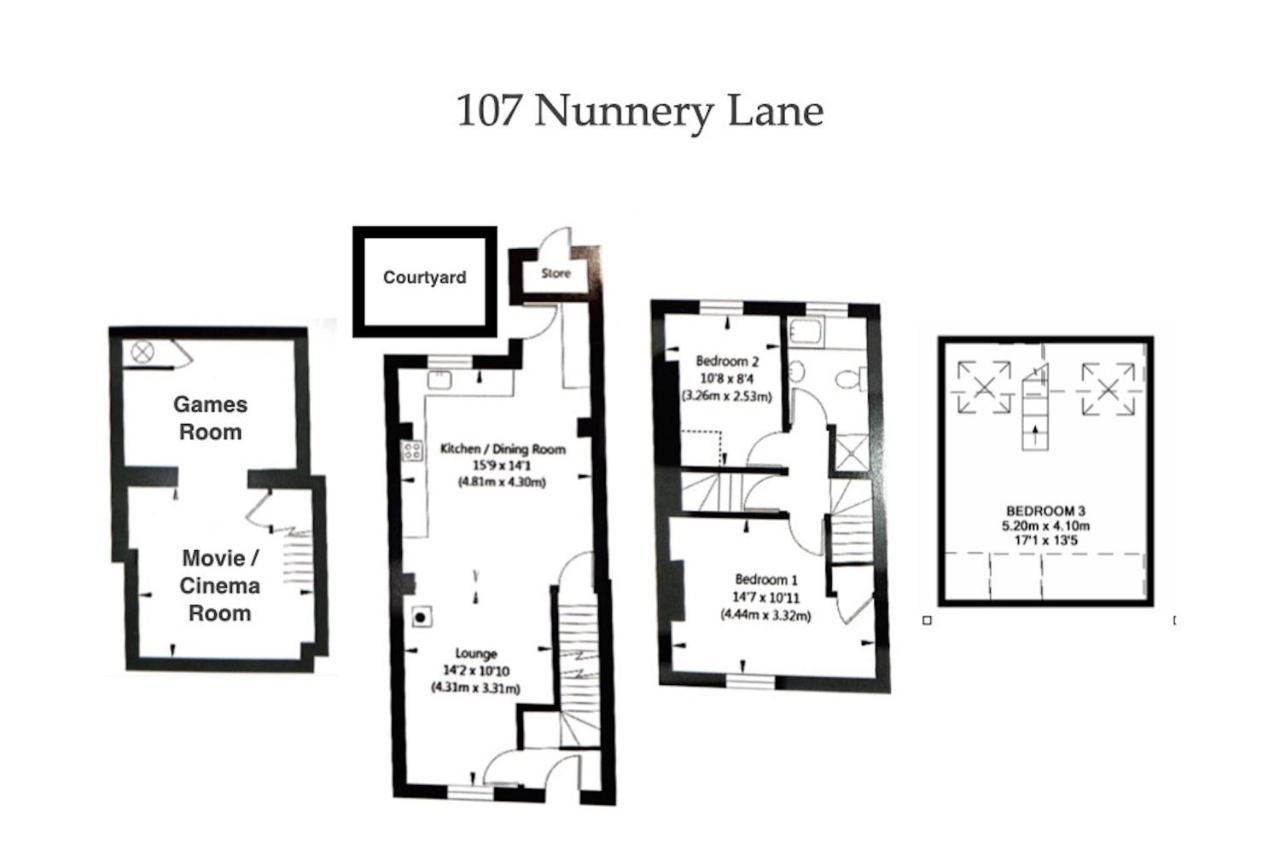 约克Spencer House & 107 & 109 Nunnery Lane别墅 外观 照片