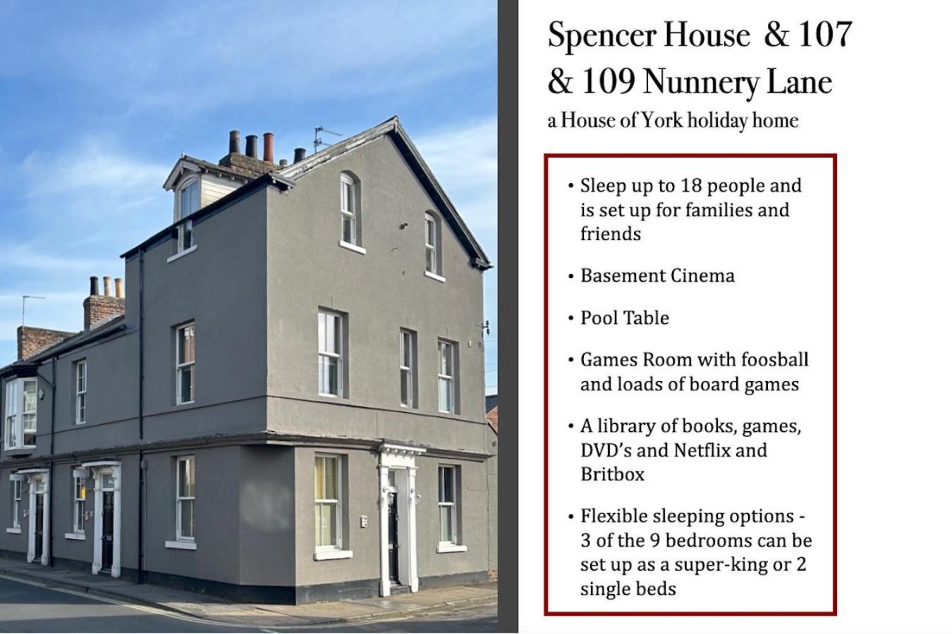约克Spencer House & 107 & 109 Nunnery Lane别墅 外观 照片